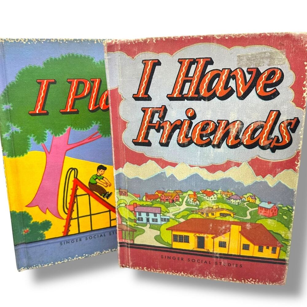 X2 Children’s School social studies text Books reading primers